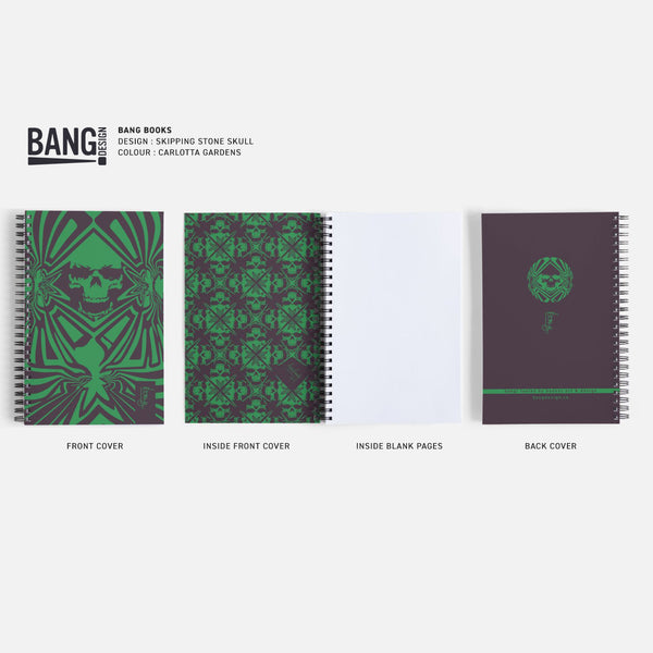 Skipping Stone Skull Bang Notebook  | CARLOTTA GARDENS