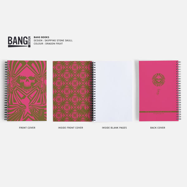 Skipping Stone Skull Bang Notebook  | DRAGON FRUIT