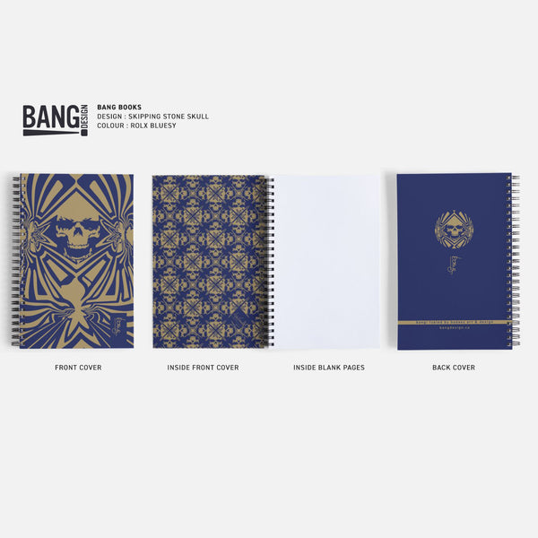 Skipping Stone Skull Bang Notebook  | ROLX BLUESY