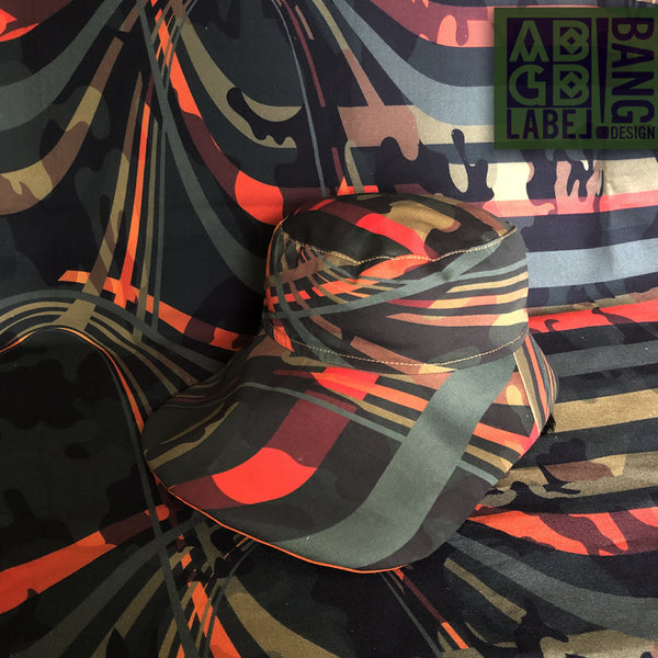 camo sombrero disegual hat