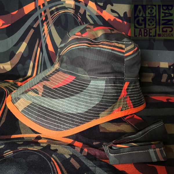 camo sombrero disegual hat