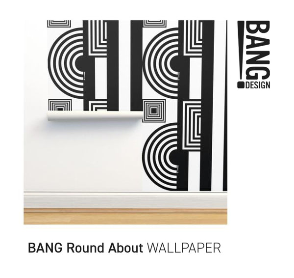 designer wallpaper black and white