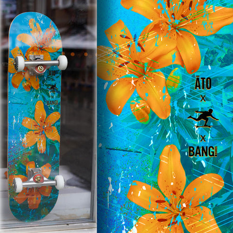 ATO x LongboardLiving x Bang Design skateboard complete